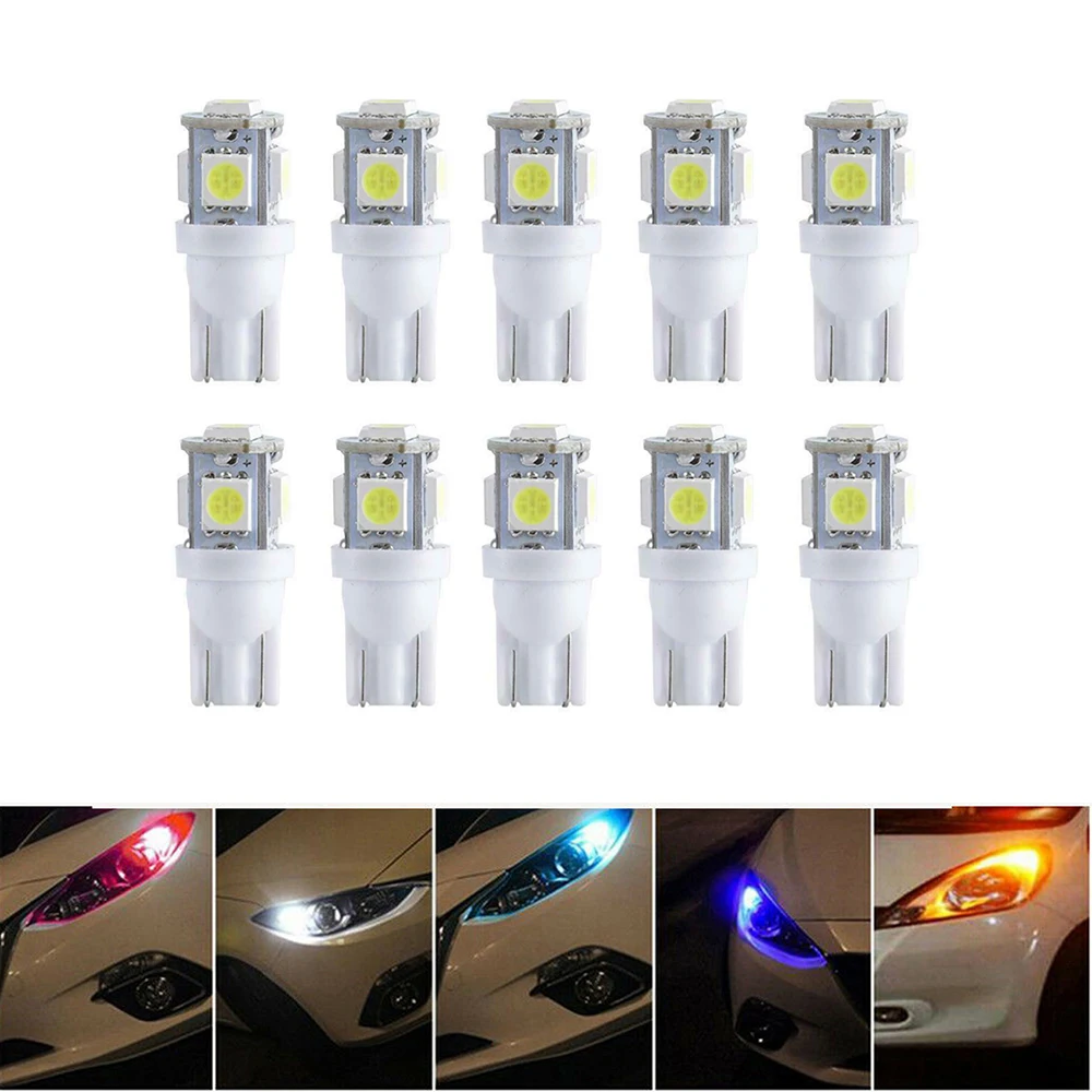 T10 5050 SMD 5 светодиодный Wedge Bulb хвост автомобиль грузовик розового и фиолетового