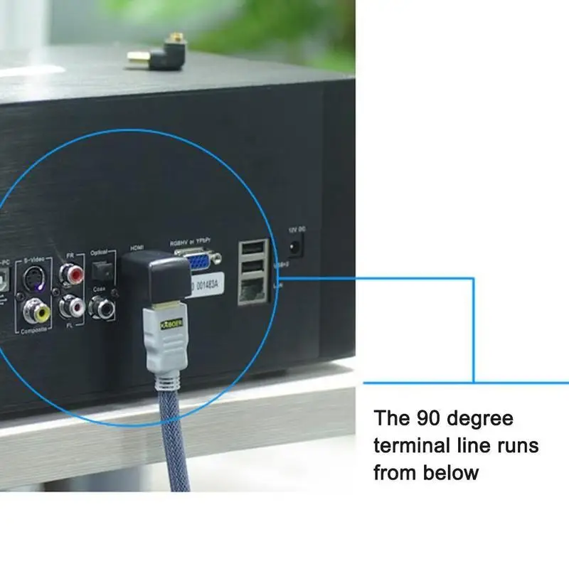 

HDMI-compatible Cable Adapter Converters 270/90 Degree Angle HDTV Male Adaptor Extender Female to For 1080P Converter Cable
