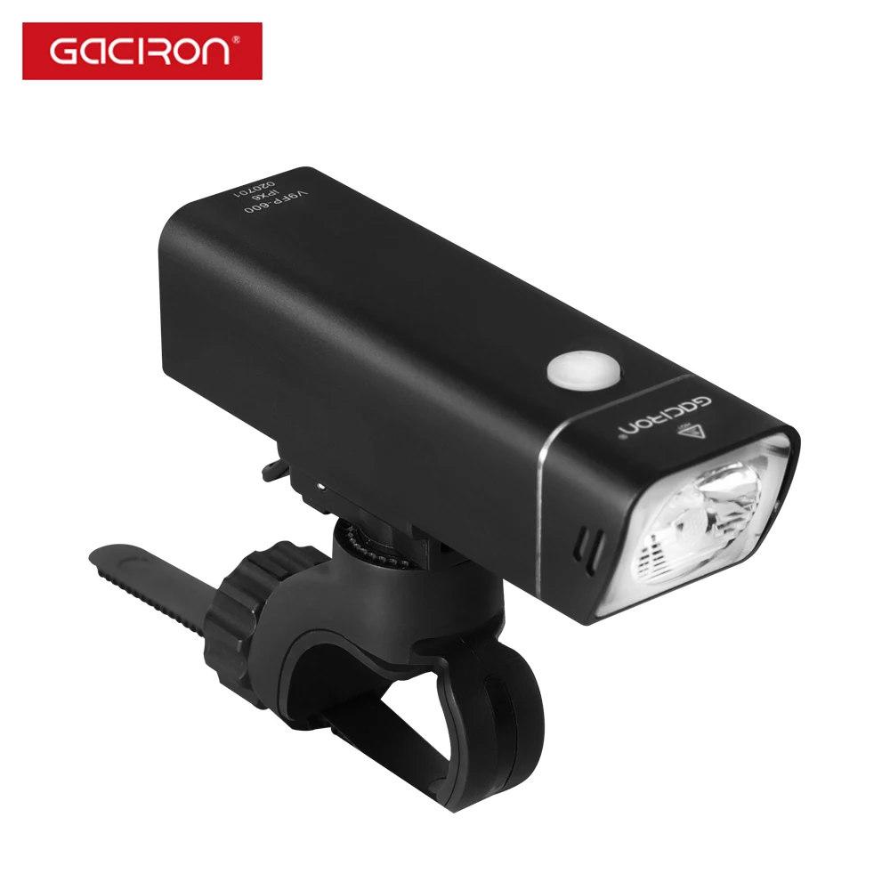 Велосипедная фара Gaciron 600 люмен USB перезаряжаемая из алюминиевого сплава с