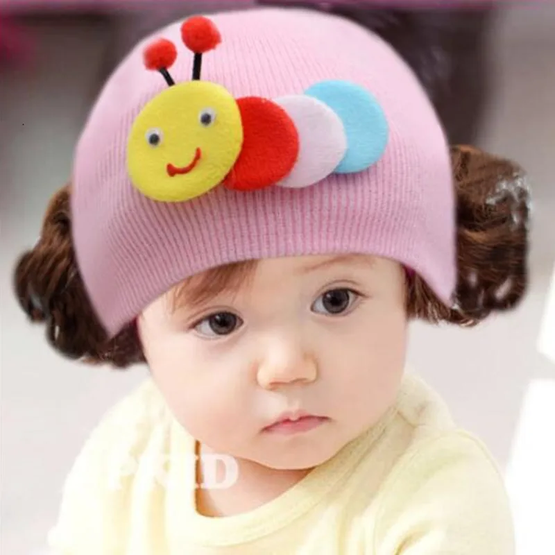 1 шт. зимняя Горячая Распродажа Новая шапка Модный милый парик волос с цветами