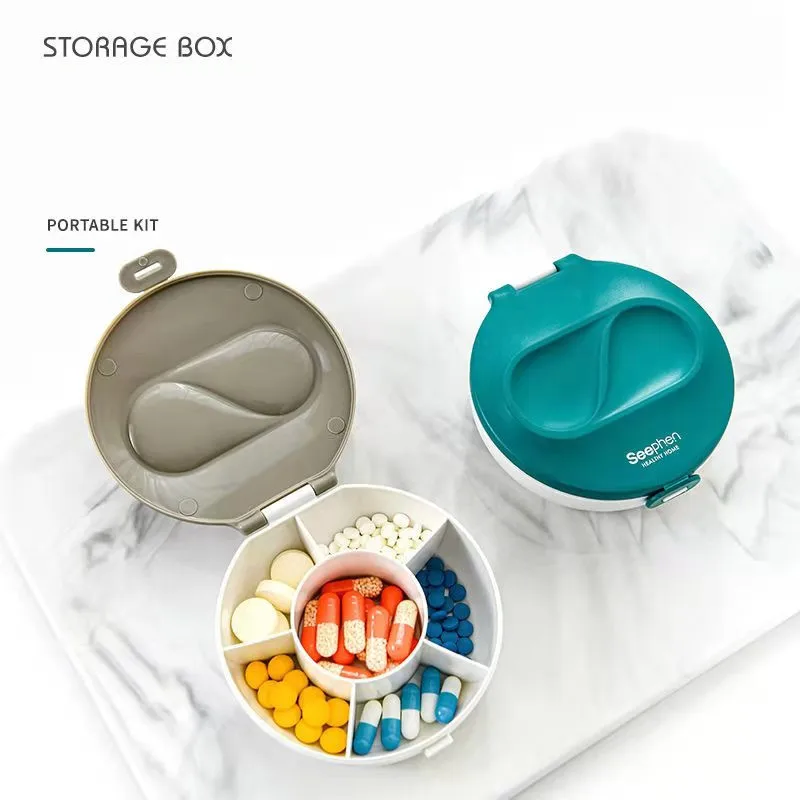 6 Grid Compartment Travel Pill Box Portable Organizer Tablet Medicine Storage Dispenser Splitters Case Holder Health Care | Красота и
