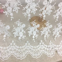 black lace embriodery fabric dress material tulle tablecloth fabrics for sewing clothes