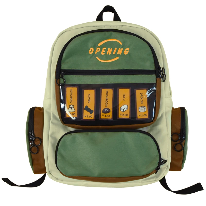 

Color contrast backpack schoolbag for female college students