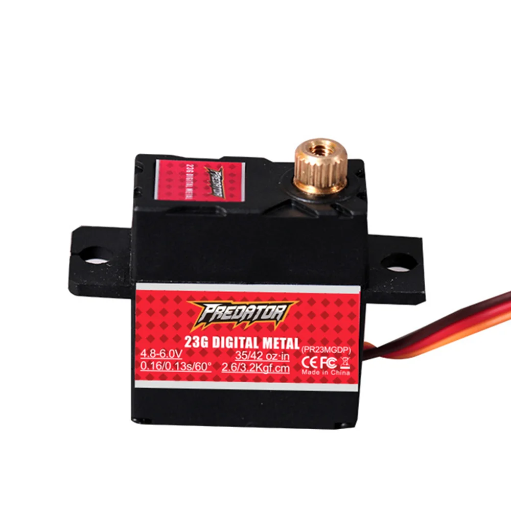 

FMS Predator 23g Full Metal Gear Digital Analog Servo with 300mm Cable for RC Airplane Fixed-Wing Drones DIY Parts