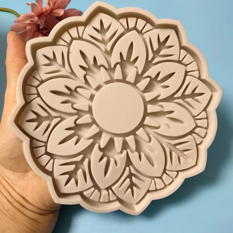 

Новый Хрустальный драгоценный камень, искусство, эпоксидная мандала, подставка-цветок, форма для смолы