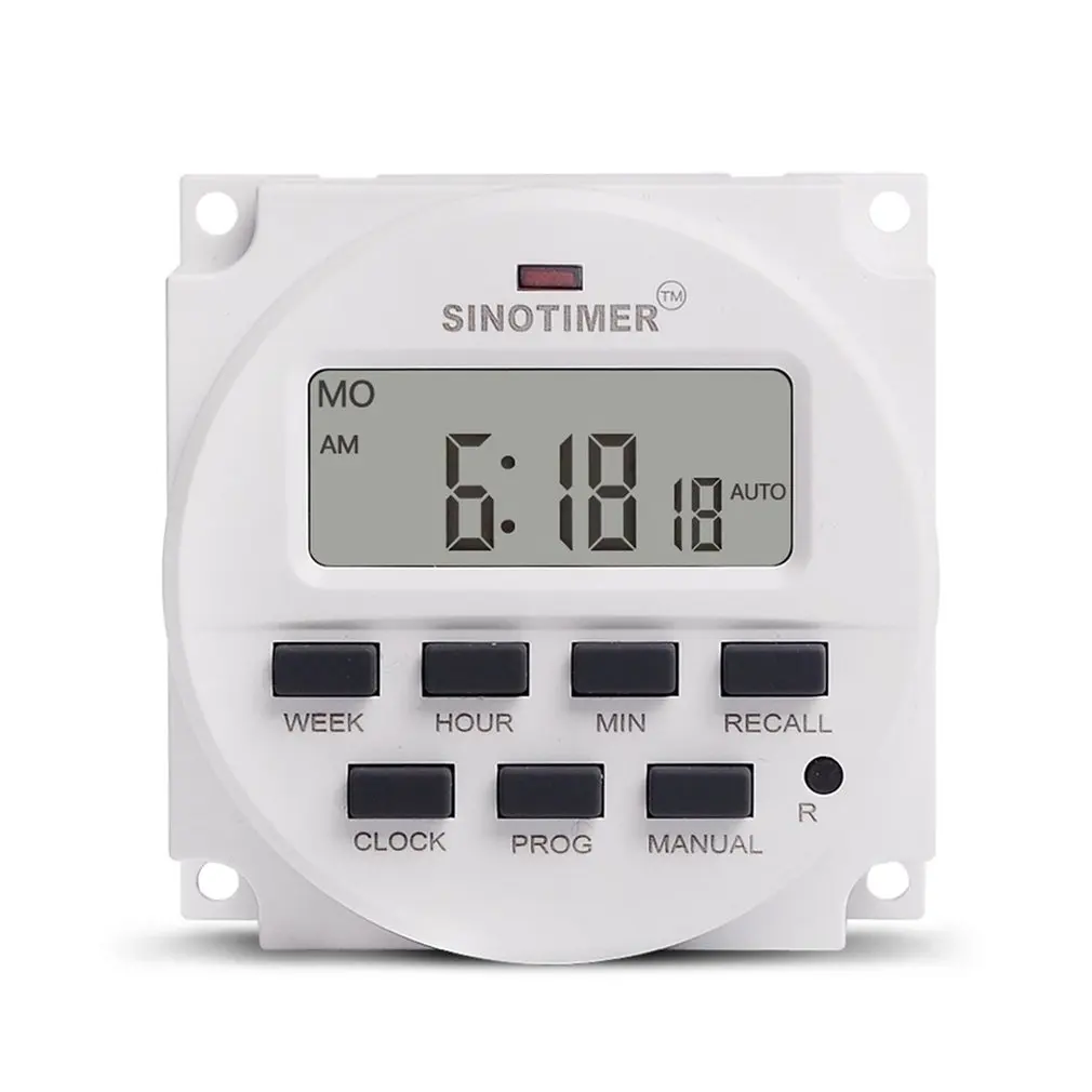 SINOTIMER AC 220V Weekly 7 дней программируемый цифровой переключатель времени измеритель