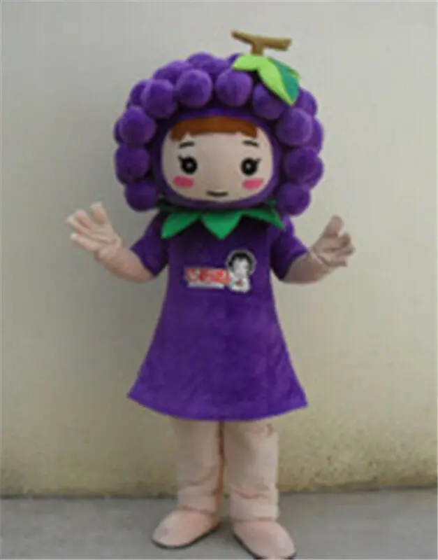 

Grape girl Mascot Costume Fruit Cartoon Character Costume Halloween Party Fancy Cosplay Dress Adult mascotte carnival costume