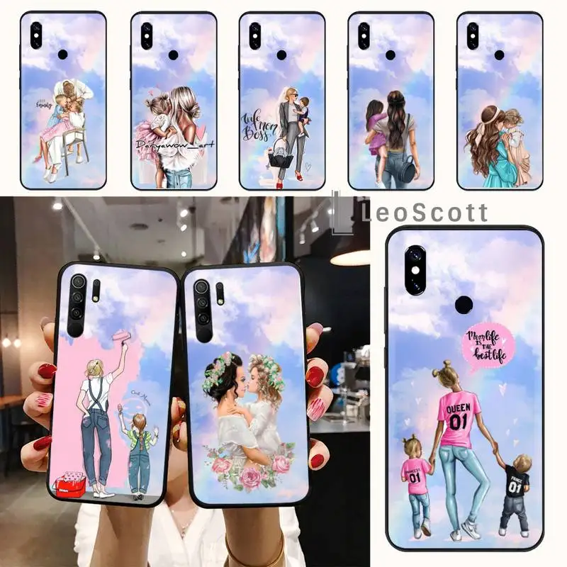 

Phone Case For Xiaomi Redmi 7 8 9t a3 9se k20 mi8 max3 lite 9 note 9s 10 pro girl Queen Mom baby sky