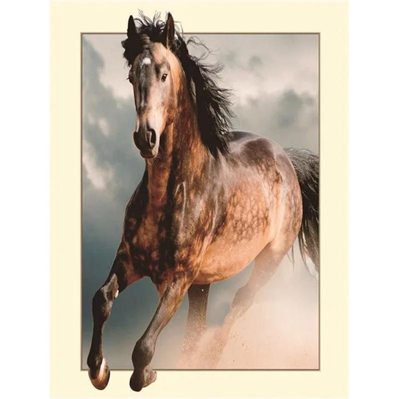 

NEW DIY Diamond Painting Animal In Frame Full Square Round Drill Mosaic Horse Leopard 5D Diamond Embroidery Art Home Decor Gift