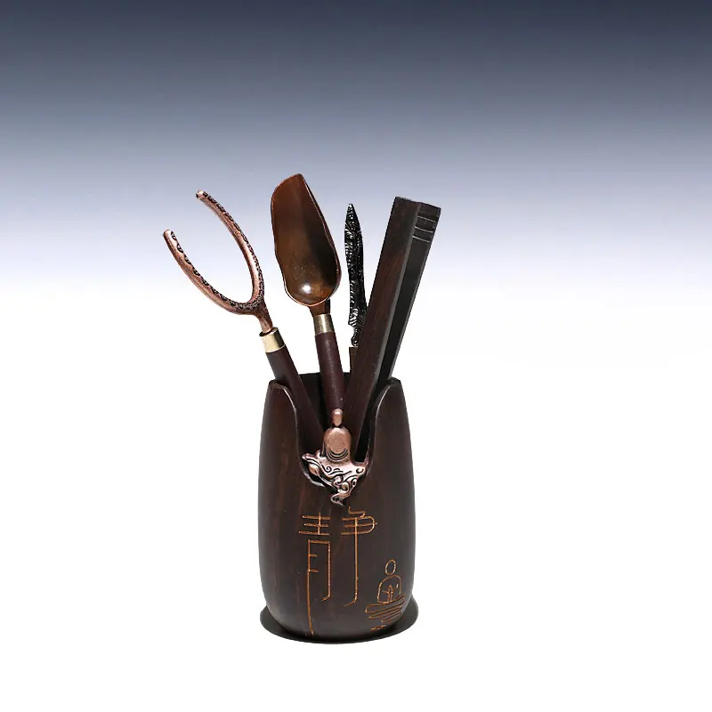 

★Кунг-фу, аксессуары для чайной церемонии, четыре джентльменский костюм ножа для промывки чая, игла для чая эбонитовая чайная церемония