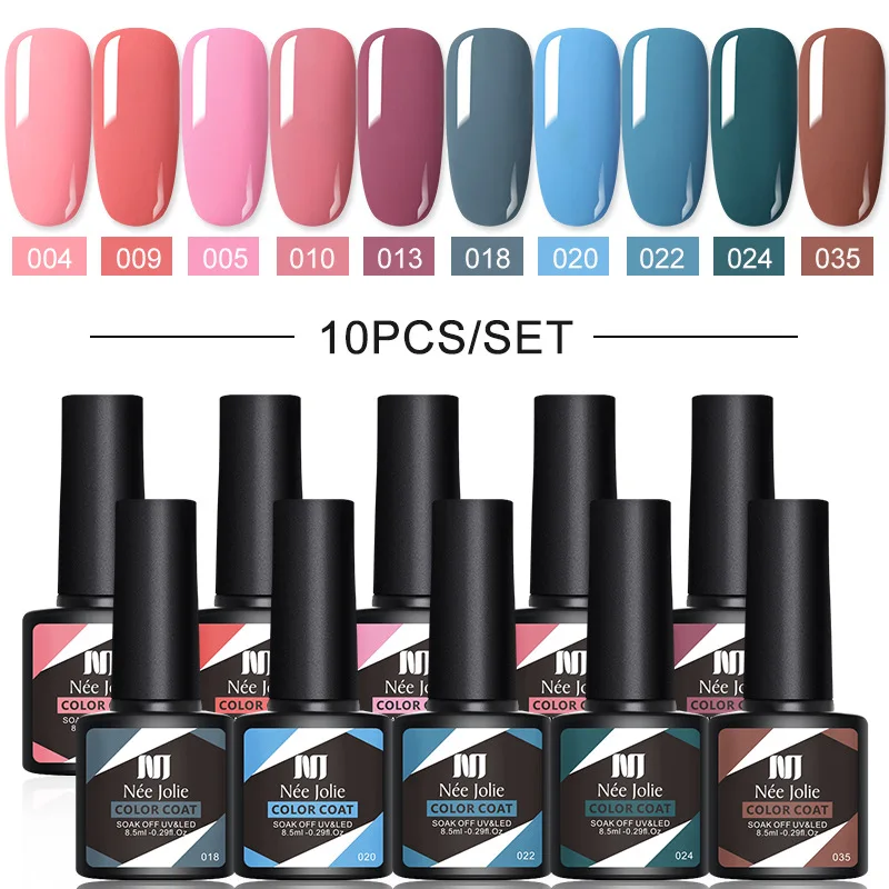 

Trendy 4/6/10PCS Nail Gel Polish Set Nail Kit Sets Color Glitter Holographics Soak Off UV Gel Nail Varnish For Nail Art Gel Set