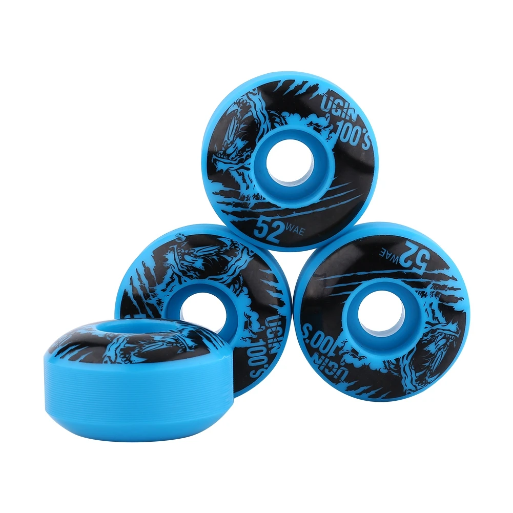 

52mm x 30mm 4 pcs/set Outdoor Classic Durable PU Cruiser Longboard Skateboard Wheels (blue)Skateboard