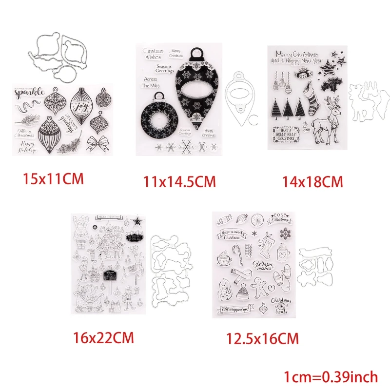 

Christmas Seal Stamp with Cutting Dies Stencil DIY Scrapbooking Embossing Photo Album Decor Paper Card