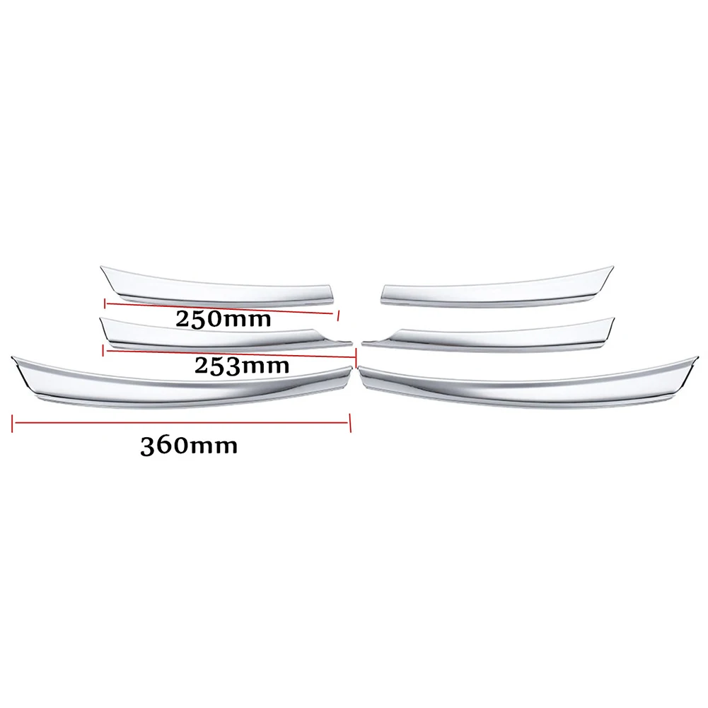 

6Pcs Car Front Mesh Grille Head Bumper Cover Trim for Nissan Sunny Versa 14-17