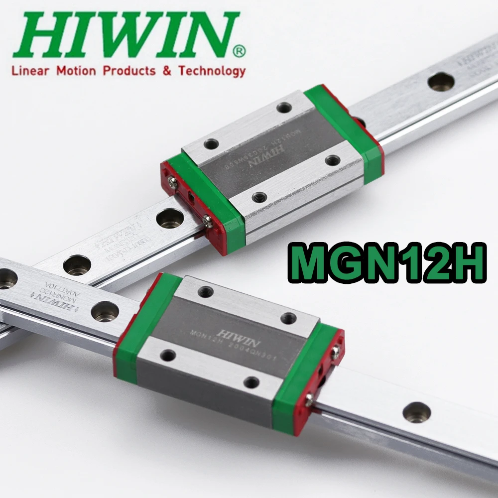 

1pc Original Hiwin guÃ­a lineal MGN12 150, 200, 250, 300, 330, 350, 400, 450, 500, 550 mm MGNR12 carril + 1pc MGN12H Carro de blo