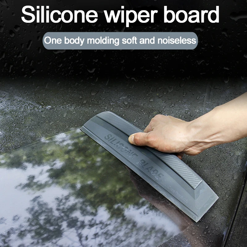 

Car Window Glass Silicone Scraper Car Blade Clean Film Scraper Squeegee Window Glass Car Water Wiper Tool Car Accessories