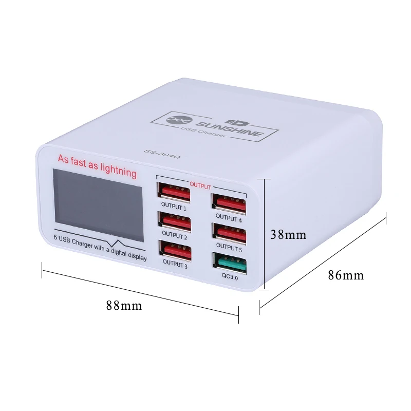 Быстрое зарядное устройство с 6 USB портами для ремонта телефонов|Наборы ручных