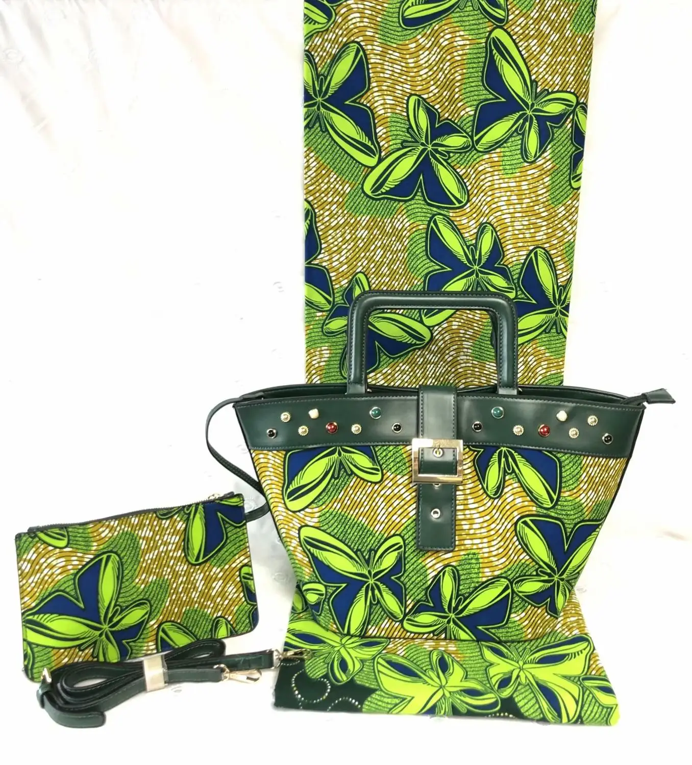 (3 шт./компл.) Африканская мода дизайн в Гане вощеная ткань женская сумка для