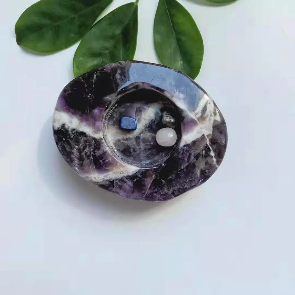 

Высококачественный подсвечник в форме аметиста мечты, реалистичный красивый камень, ручная полировка для подарка и домашнего декора WYQ