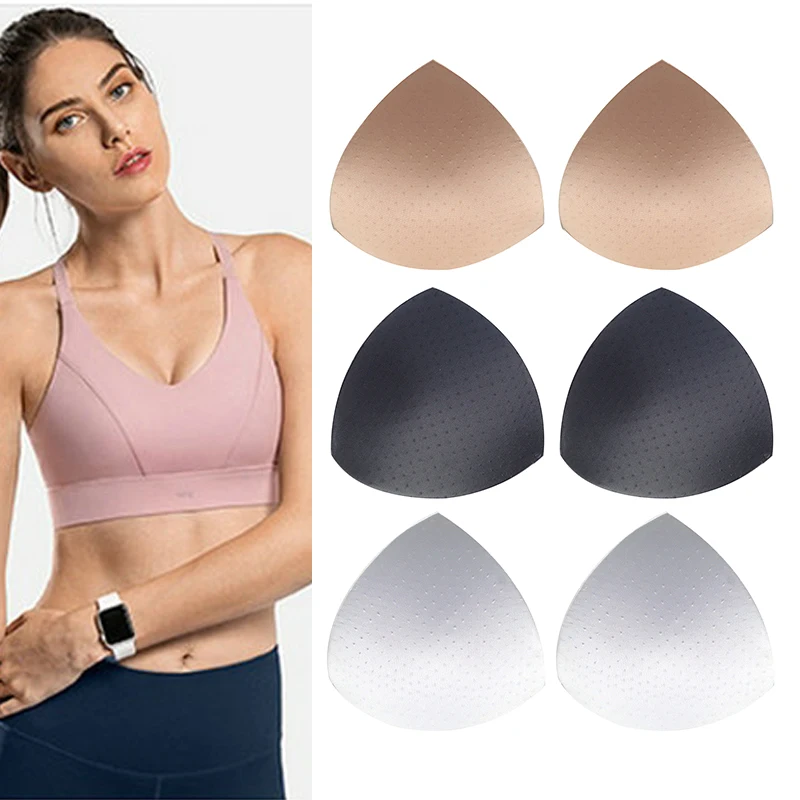 

2/3/4Pair Bikini Bra Pad Triangle Cups Chest Push Up Insert Foam Pads for Swimsuit Padding Accessories Removeable Enhancer Pads