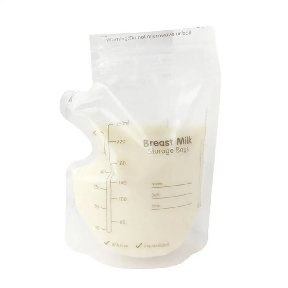 

250ml Breastmilk Storage Bag - Transparent Freezer Feeding Bags Leak-proof Baby Food Milk Organizer For Storing Milk For Babies