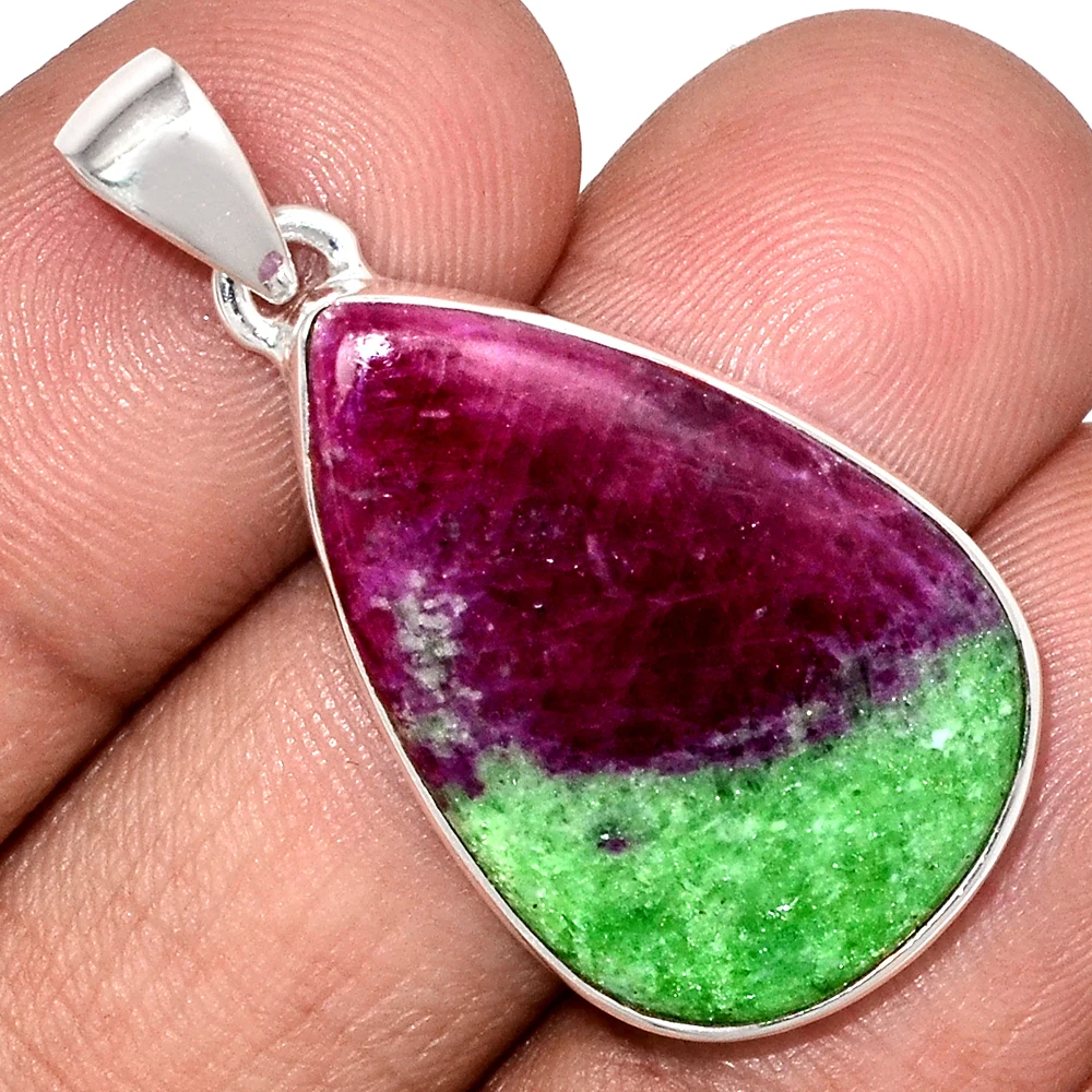 Подлинная подвеска с рубином ZOSITE из стерлингового серебра 925 пробы общая длина: 40