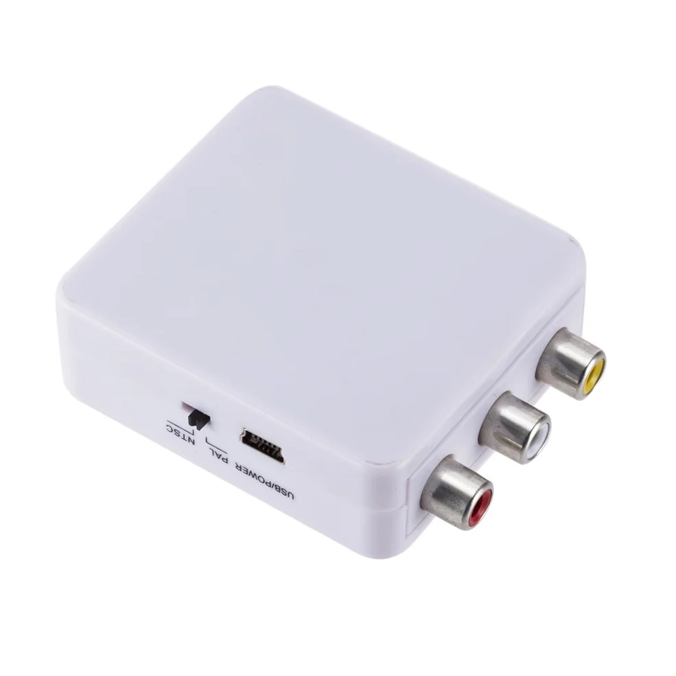 VGA AV RCA мини конвертер адаптер с 3 5 мм аудио 1080P VGA2AV HD Conversor для ПК к ТВ компьютер