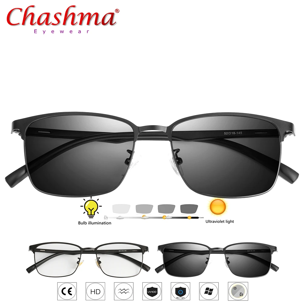 Солнцезащитные фотохромные очки из титанового сплава для мужчин|Мужские чтения|