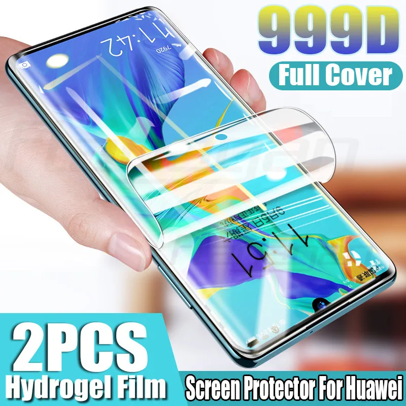 Гидрогелевая пленка для Huawei P30 Pro P20 P10 P40 Lite Honor 10 20 8X P Smart 2019 2 шт.|Защитные стёкла и