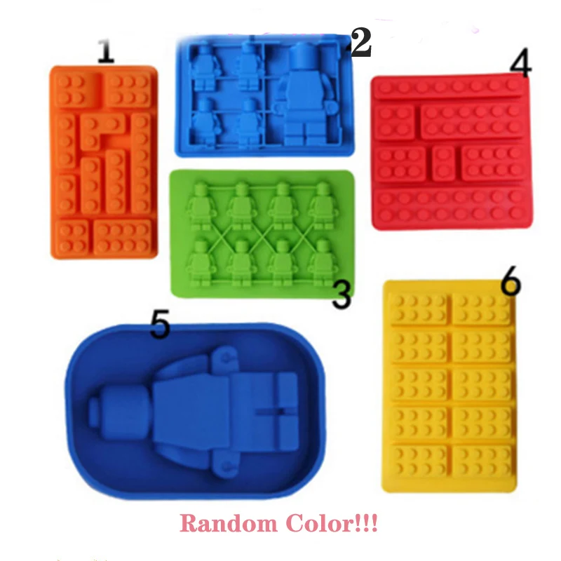 

Robot Ice Cube Tray lego Silicone Mold Candy Chocolate Cak Moulds For Kids Party's and Baking Minifigure Building Block Themes