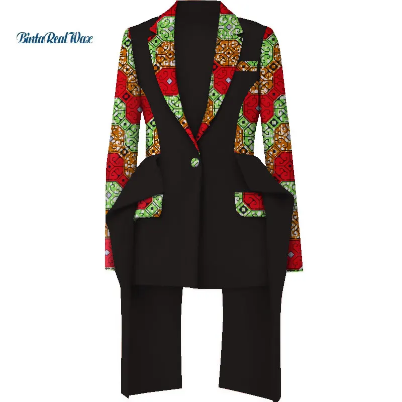 

1PCS Fashion African Print Top Jacket for Women 100% Cotton Dashiki Women African Clothing Size 2XL WY3935