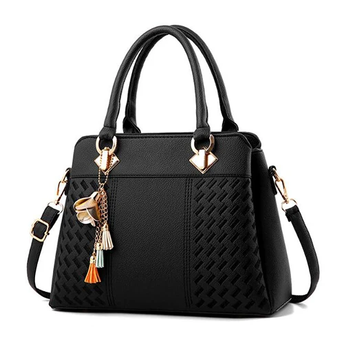 

Mode Vrouwen Handtassen Pu Leer Totes Bag Top-Handvat Borduurwerk Crossbody Tas Schoudertas Dame Eenvoudige Stijl Hand tassen