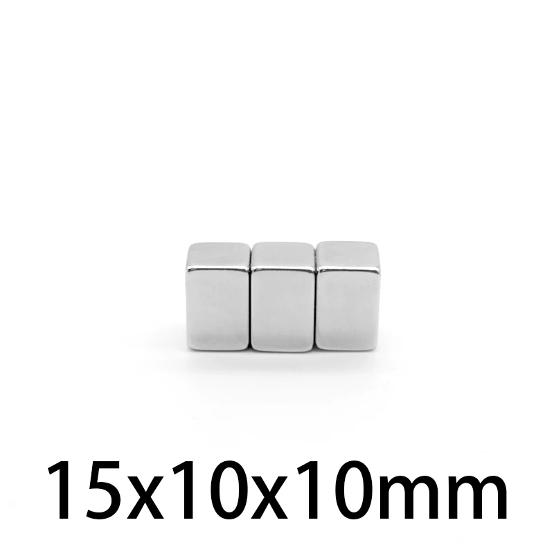 

2-30PCS 15x10x10mm NdFeB Strong Rare Earth Magnet Block Rectangular Magnetic N35 Permanent Neodymium Magnets 15*10*10 mm