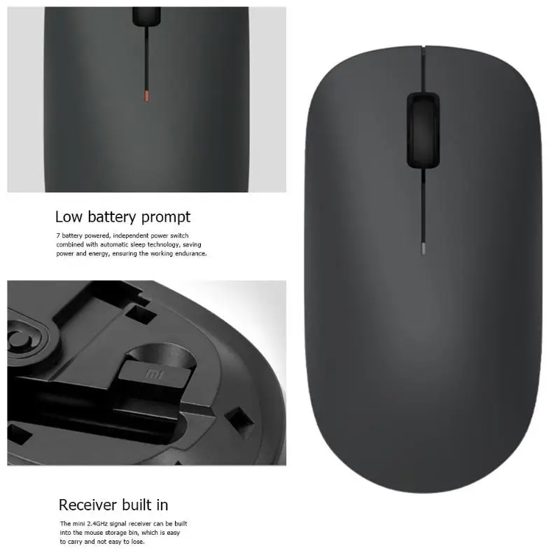 Xiao mi llet Lite 2,4 ГГц Беспроводная мышь 1000 dpi перезаряжаемый компьютер mi ce портативная умная Беспроводная mi мышь умный дом домашний комплект
