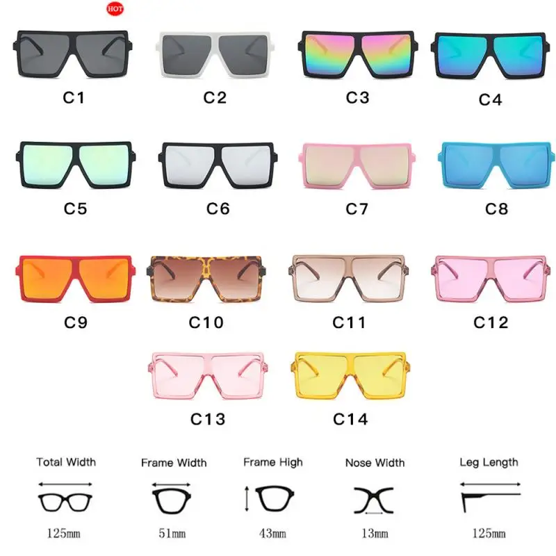 

LongKeeper Oversized Square Kids Sunglasses Boys Girls Big Frame Sun Glasses Cool Punk Children's Goggle UV400 Oculos De Sol