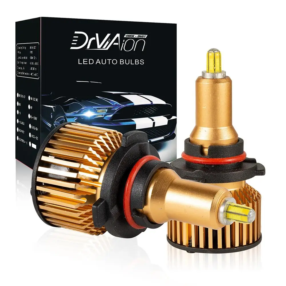 

2pcs 60W Headlamp Aviation Aluminum 6000K 15000LM G8 Car Led Headlights With 18pcs Lights 6 Sides 360-degree Light-emitting Ligh