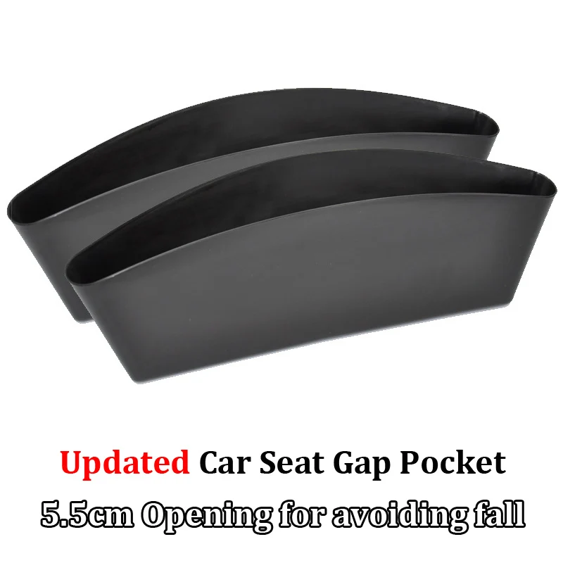 

Updated Car Seat Gap Pocket Phone Holder Universal Auto Storage Organizers Box PP Gap Slit Pocket Seat Catcher Accessories 2022