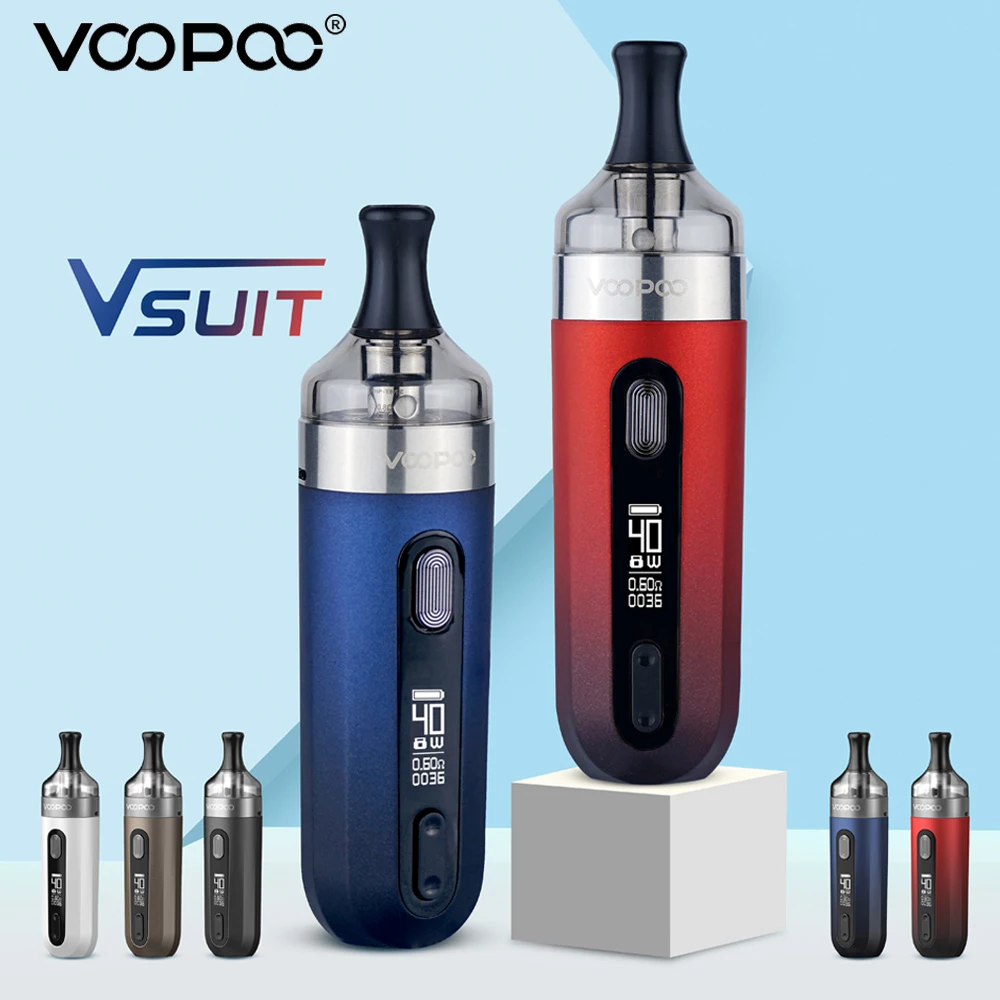 

VOOPOO V.Suit Pod Mod Kit 40W 2ml MTL Pod Tank Vaper PnP TR1 TM2 Coils 1200mAh Built-In Battery Vaporizer Electronic Cigarette