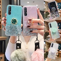 p30 lite p40 pro case for huawei honor 9x 8x 9a 10i case huawei p40 lite p30 p20 p50 pro mate 20 x glitter bling ring holder