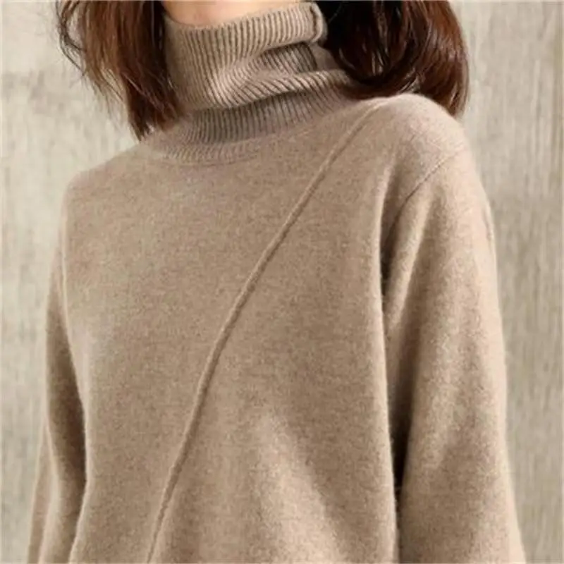 Осенне-зимний новый кашемировый свитер женская зимняя одежда женский с высоким