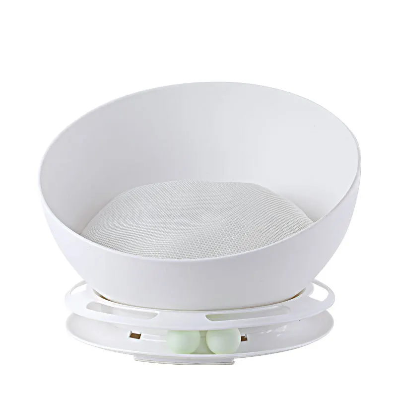 white HE однослойный игрушечный поворотный стол полукруглый кошачий наполнитель два в одном экологический материал полусфера пространство ПЭТ табуретка Кот гнездо - Цвет: white