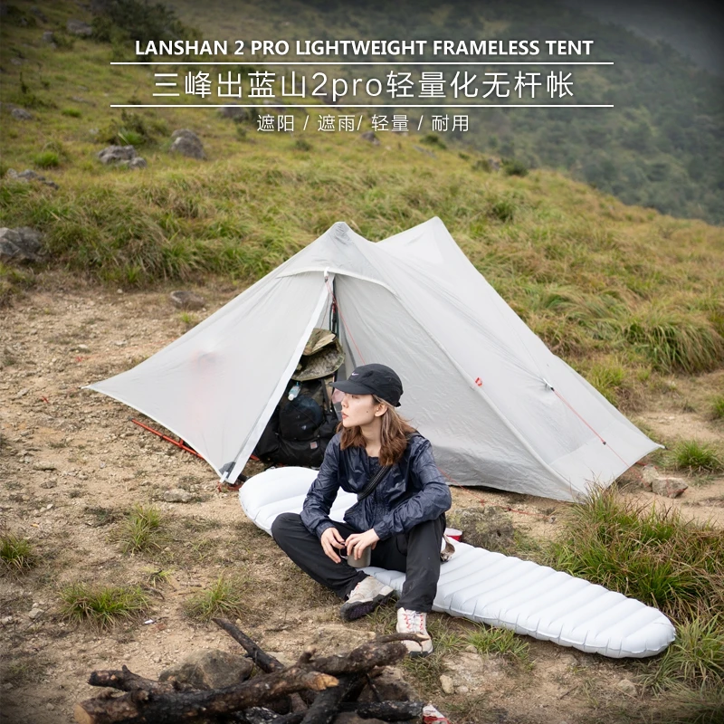 

Lanshan 2 Pro 2 Person 3-4 Season Outdoor Ultralight Camping Tent Professional 20d Nylon Both Sides Silicon Tent