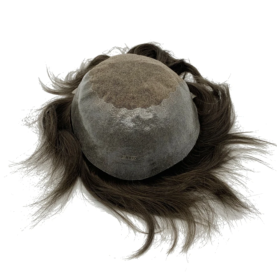 Мужские Оригинальные швейцарские кружевные человеческие волосы передние