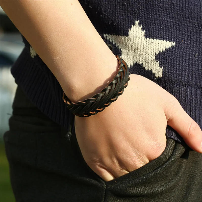 

2021 New Personality Leather Woven Bracelet Jewelry Gifts