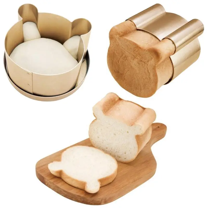 

High-Quality Carbon Steel Non-Stick Bear Head Bread Mold Toast Mold Cartoon Mousse Ring Baking Tool For Daily Baking Making