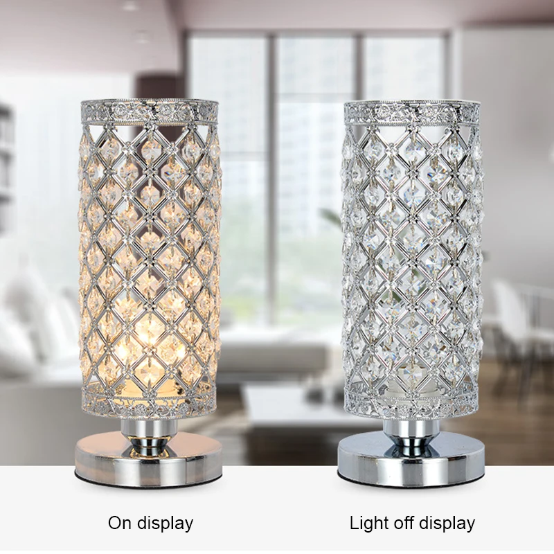 Хрустальная настольная лампа современного дизайна декоративная ночник для