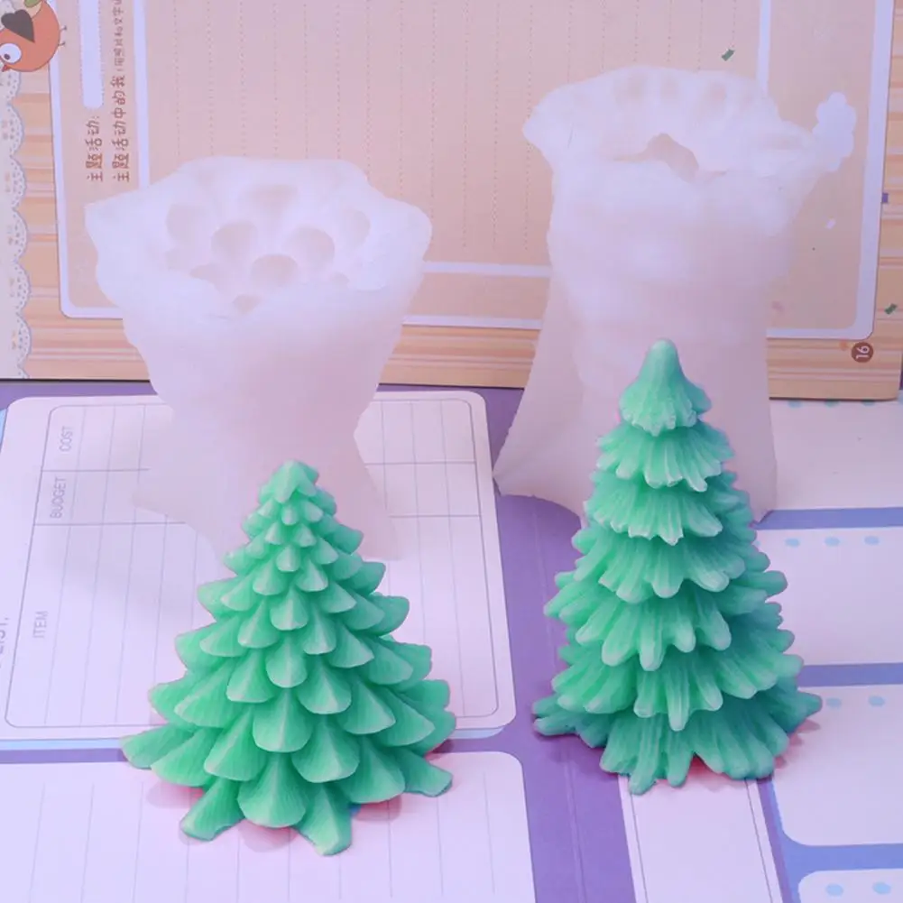 

Форма рождественской елки, Пищевая силиконовая форма, украшение «сделай сам», Рождественская елка, силиконовая форма для свечи, форма для п...