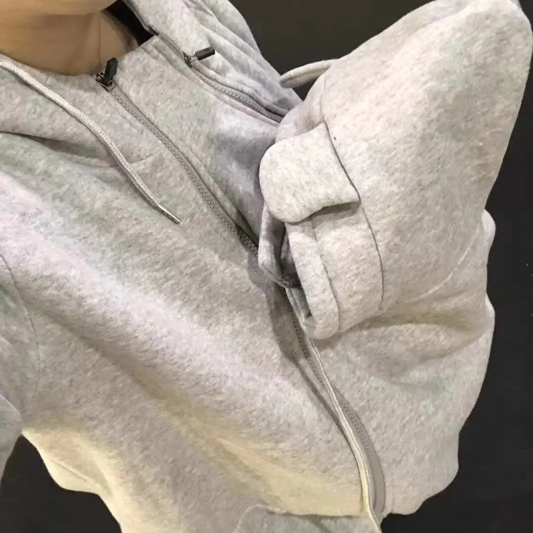 

Women's Kangaroo Mother and Child One-Piece Sweater Baby Plus Velvet Sweater Can be worn by pregnant women sweater