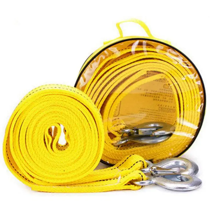 

4M Heavy Duty 5 Ton Car Tow Cable Towing Pull Rope Strap Hooks Van Road Recovery Car Towing Ropes Off Road Accessories