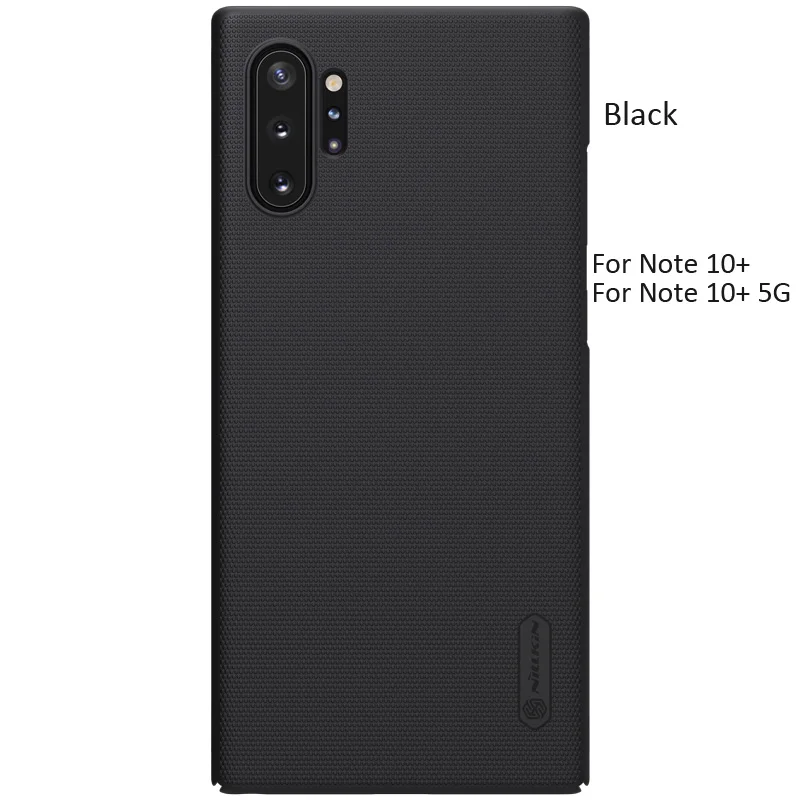 Black Nillkin матовый защитный чехол для samsung Galaxy Note 10 Plus Жесткий пластиковый Чехол Note10 - Цвет: Black